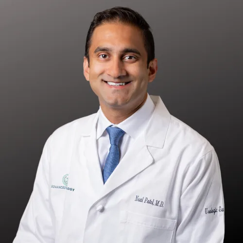Portrait of Dr. Neal Patel, MD, in a white coat